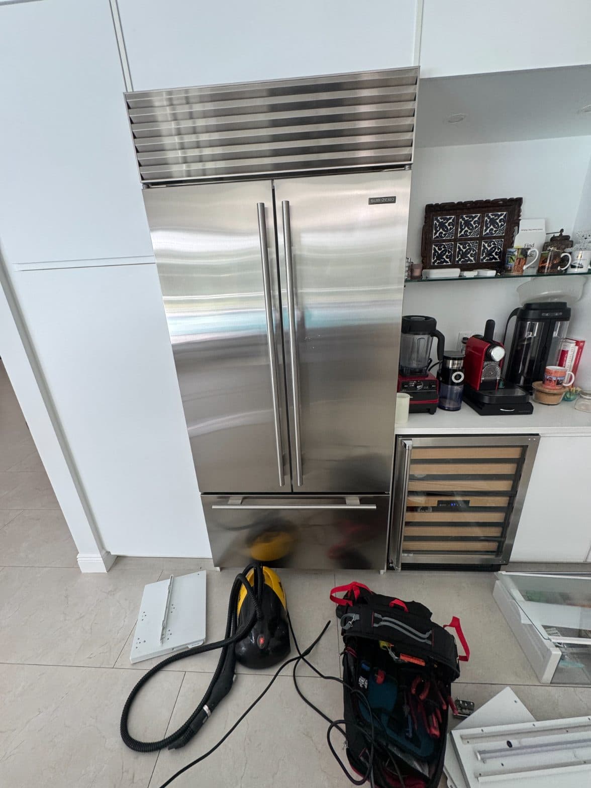 Sub-Zero ice buildup defrost repair for appliance repair in Lakewood Ranch, Florida
